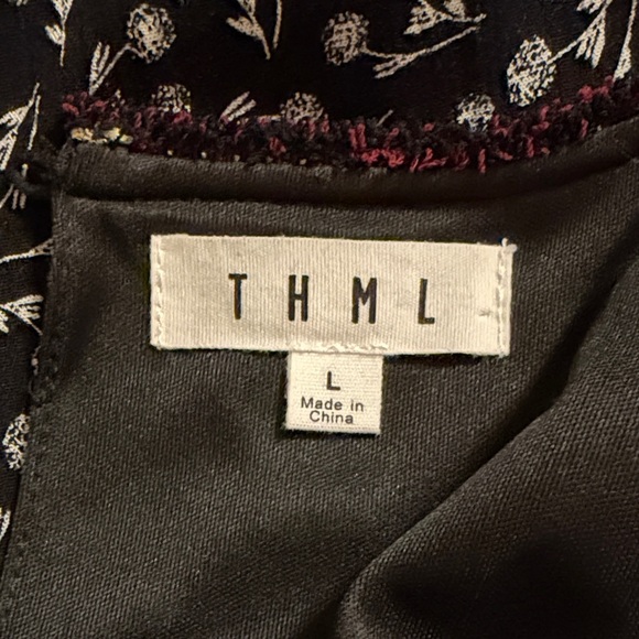 THML Black with Colorful Geometric Midi Dress - Picture 6 of 8